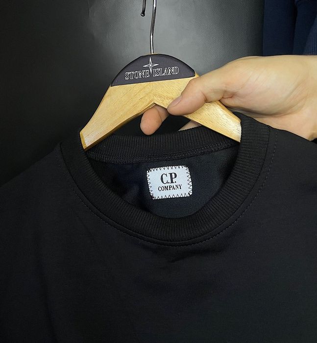 Nylon pocket C.P classic sweatshirts DYED Black