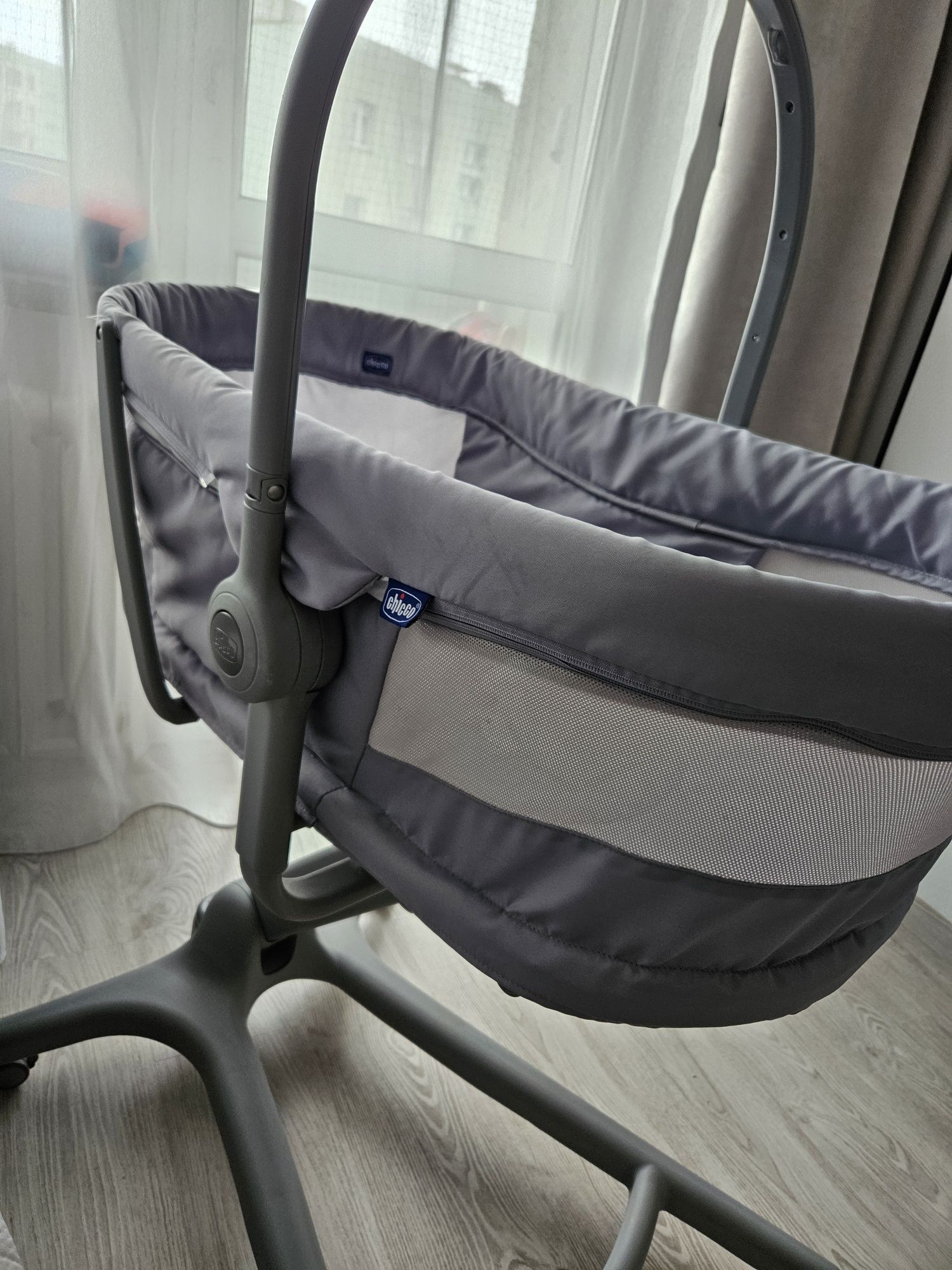 Chicco baby hug 4 w 1 leżaczek krzesełko do karmienia  air szary Stone