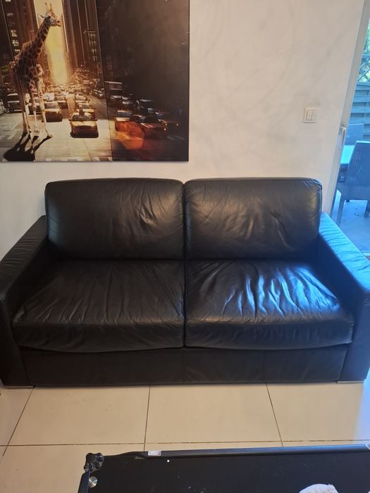 Sofy skórzane czarne renomowanej firmy IKO Meble