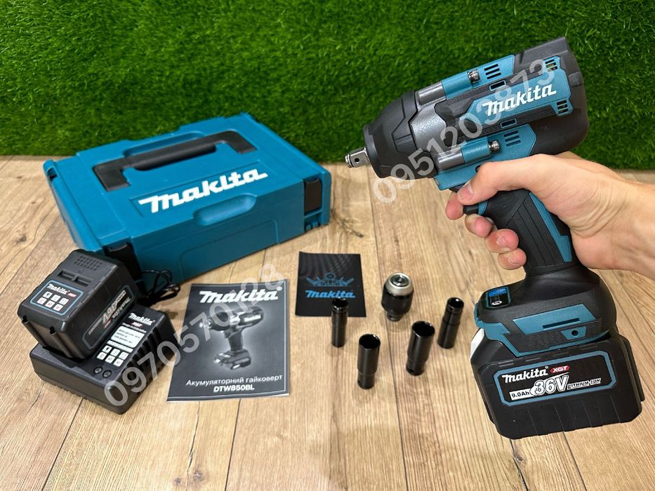 Аккумуляторный Гайковерт Makita DTW850BL new с 2 акб 36V 9Ah гайкокрут