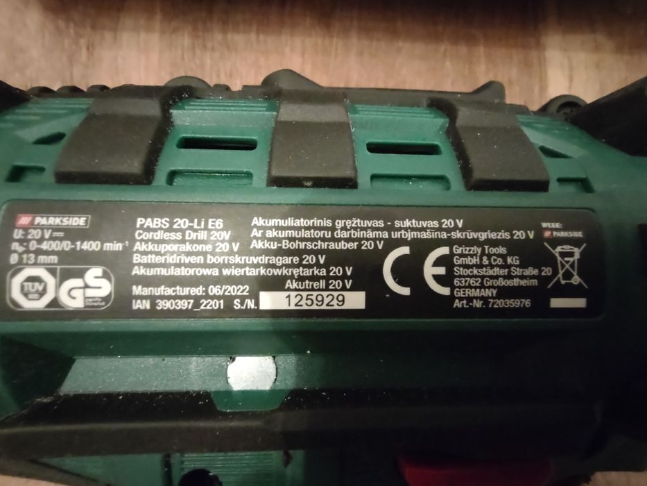 Wkrętarka parkside PABS 20Li-E6