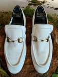 GUCCI Лоферы из кожи белые мужские Оригинал!