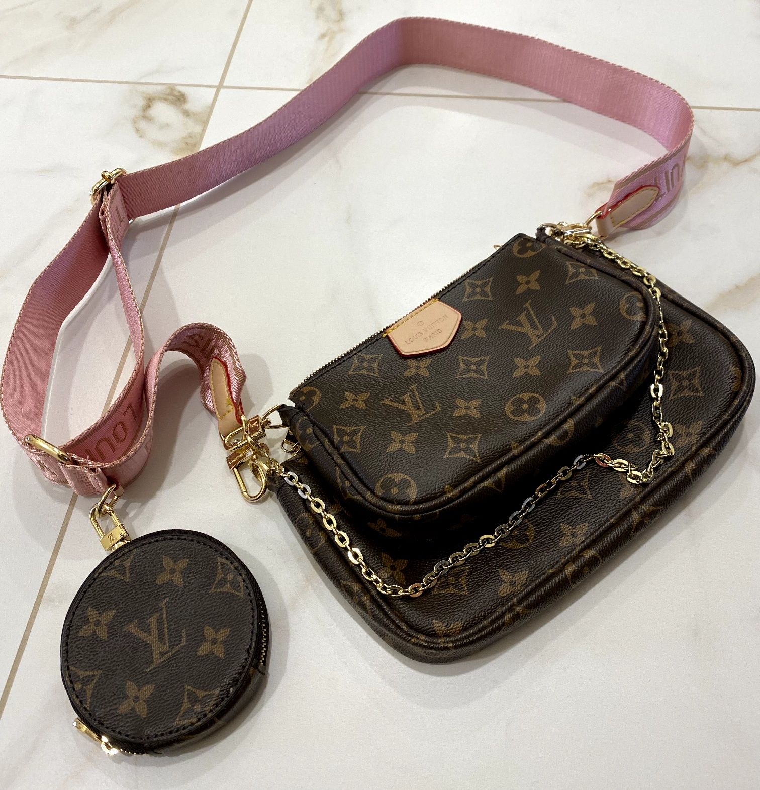 Сумка Louis Vuitton Multi Pochette луи виттон 3 в 1  через плече клатч