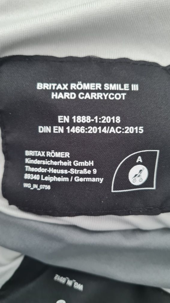 Люлька Britax Römer Smile III ,Frost Grey,стан нової