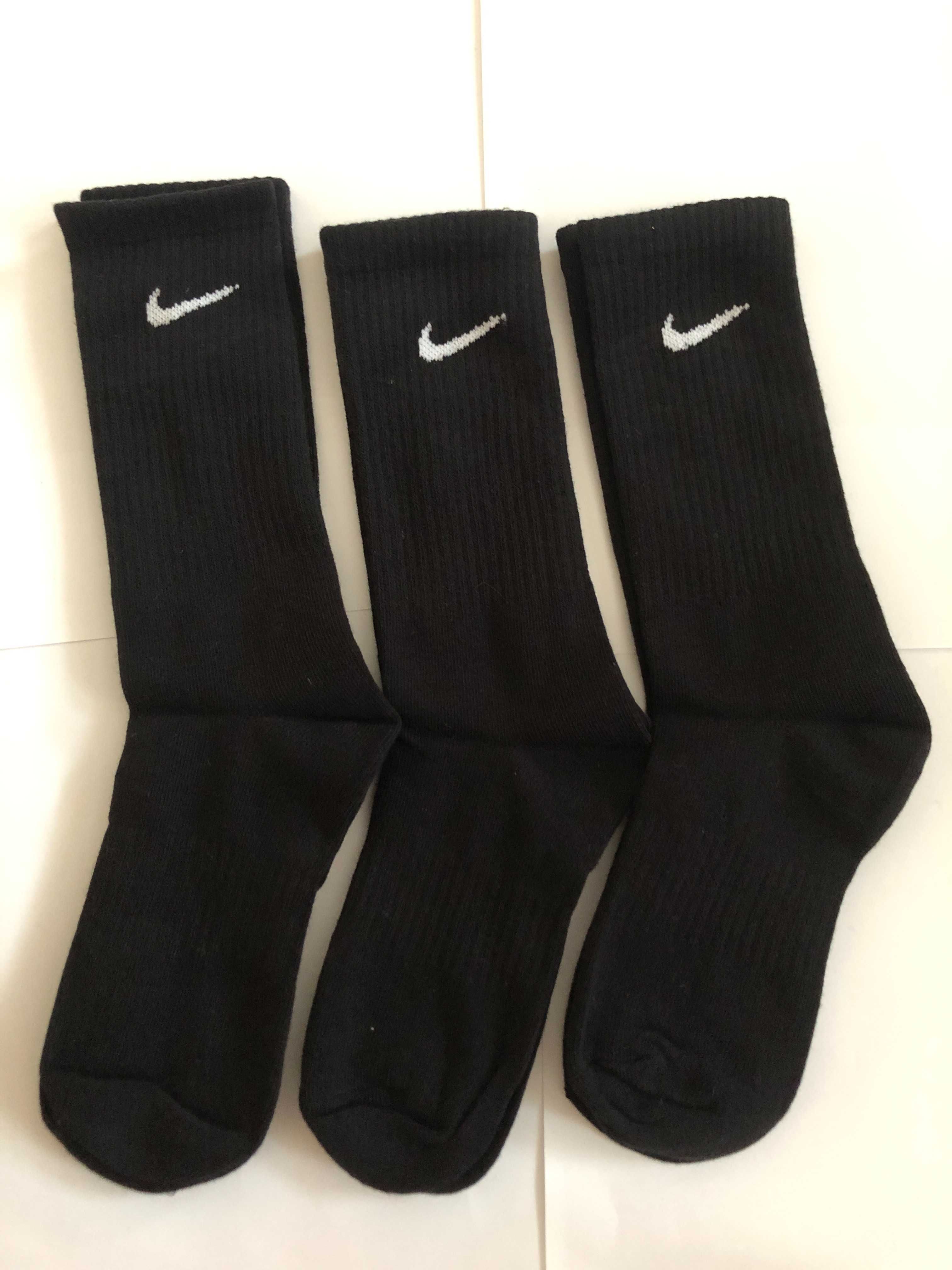 6 par skarpet Nike z czystego bawełny. Czarne, długie, Rozmiar M
