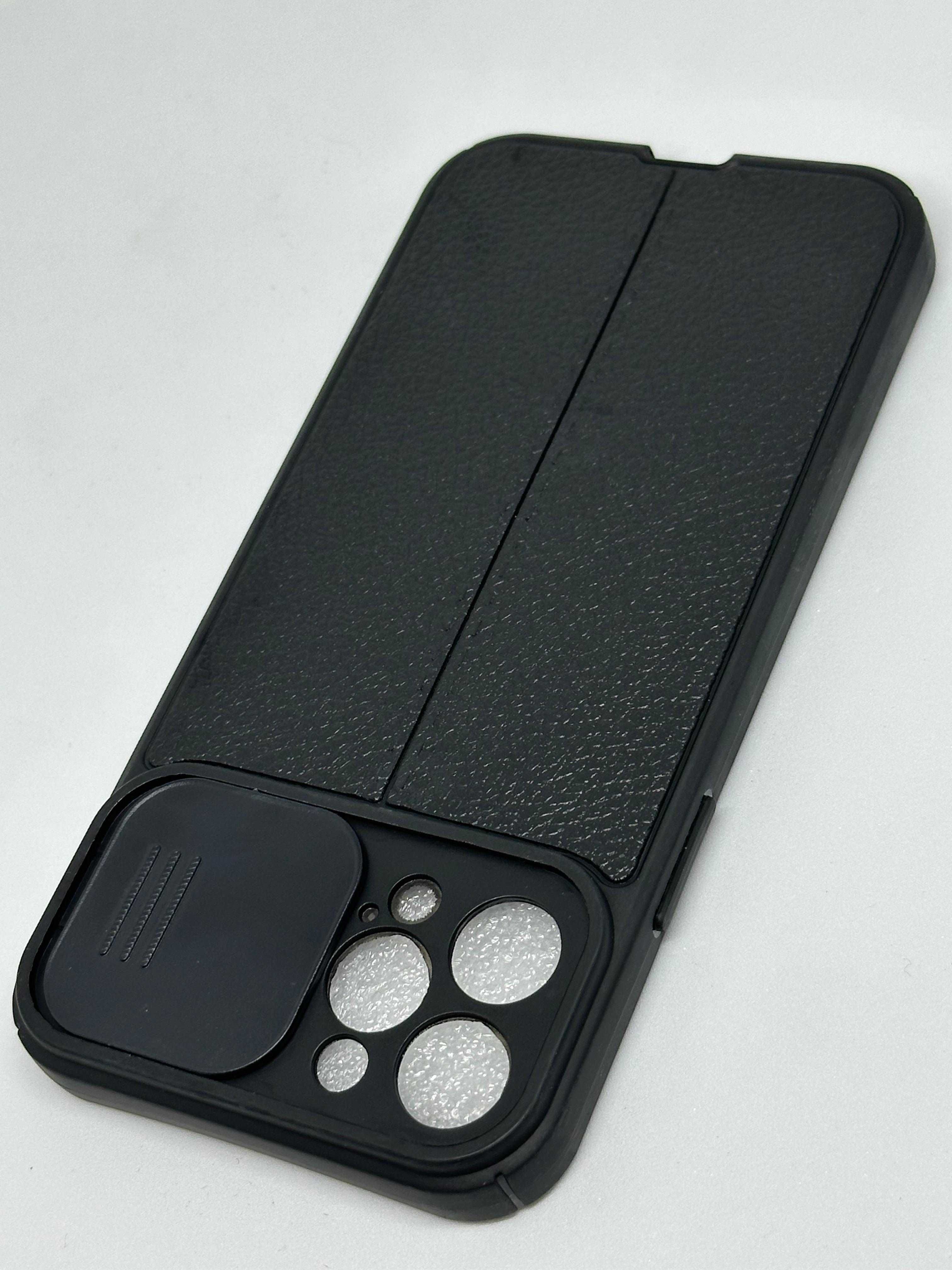 Iphone 12 PRO Etui Case Obudowa Czarna a'la skórzana kod 2072
