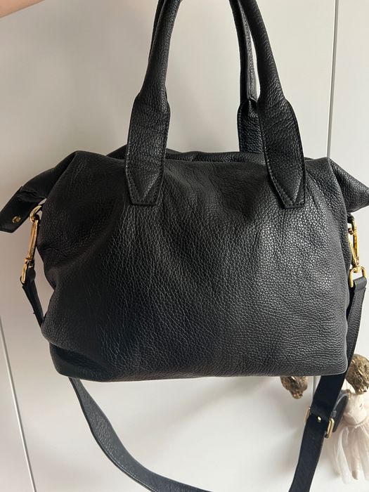 Mammania Bags czarna torebka torba shopper bag GWEN skórzana skóra