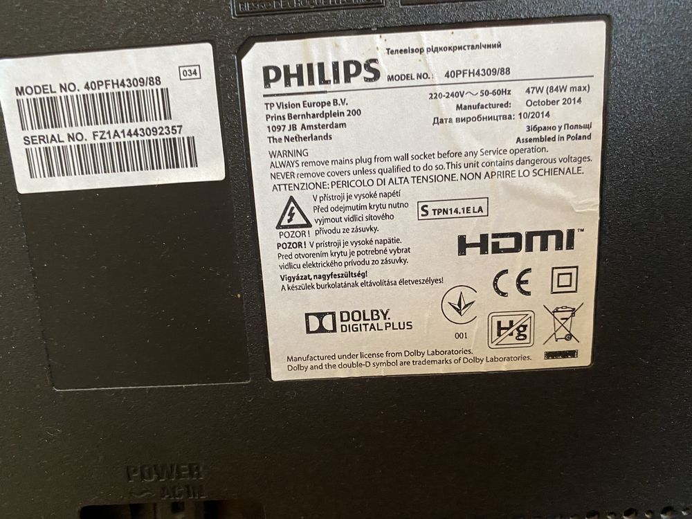 Sprzedam TV Philips 40”