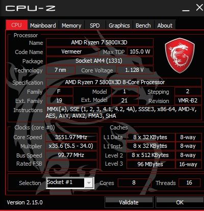 Komputer stacjonarny RX5700XT Ryzen 5800X3D 32GB DDR4 1TB SSD