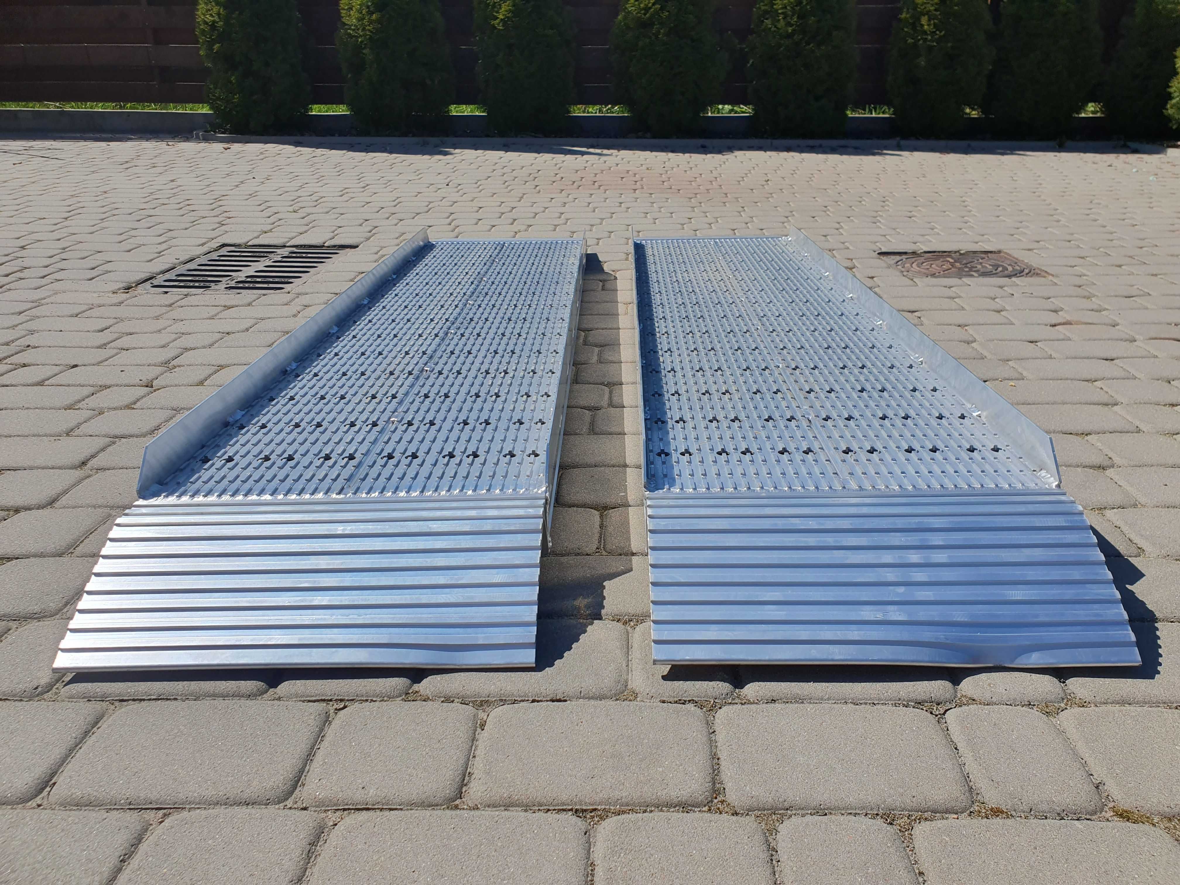 Rampa najazdowa z krawędzią z aluminium 2000x400mm 2szt 2x1450kg