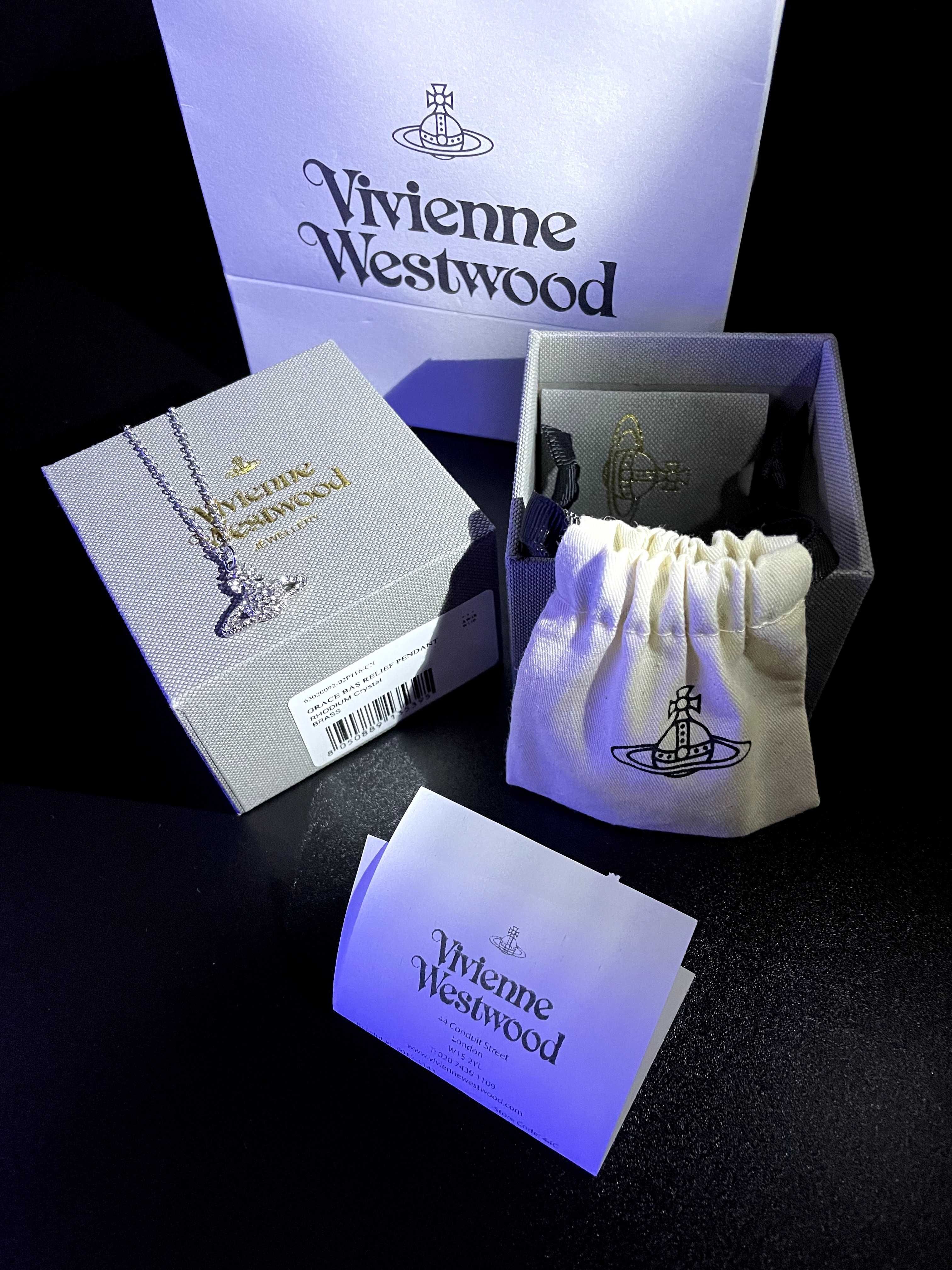 ОРИГІНАЛ Подвеска Vivienne Westwood Grace relief Ожерелье сережки