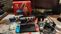 Nintendo Switch OLED 64 GB + 512 GB + etui. Zadbana, duży zestaw.