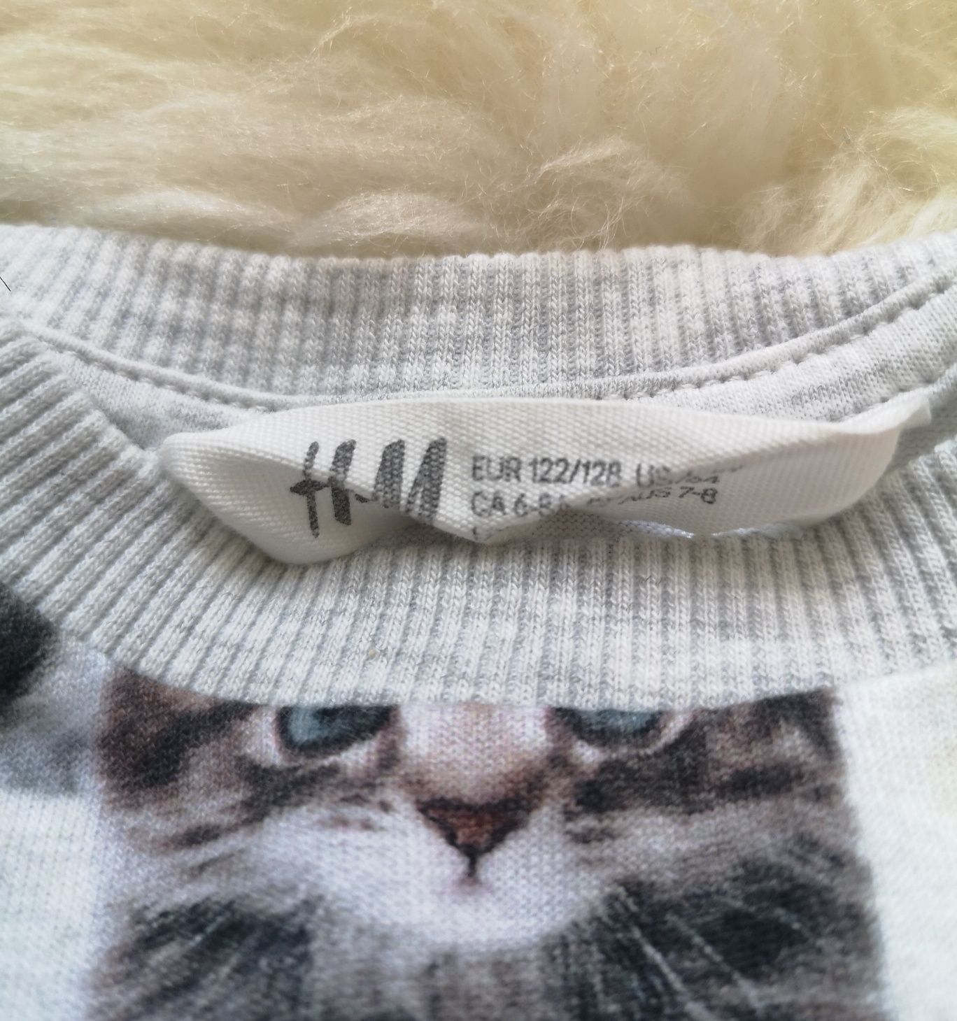 Dziewczęca bluza w kotki | H&M | r 122-128