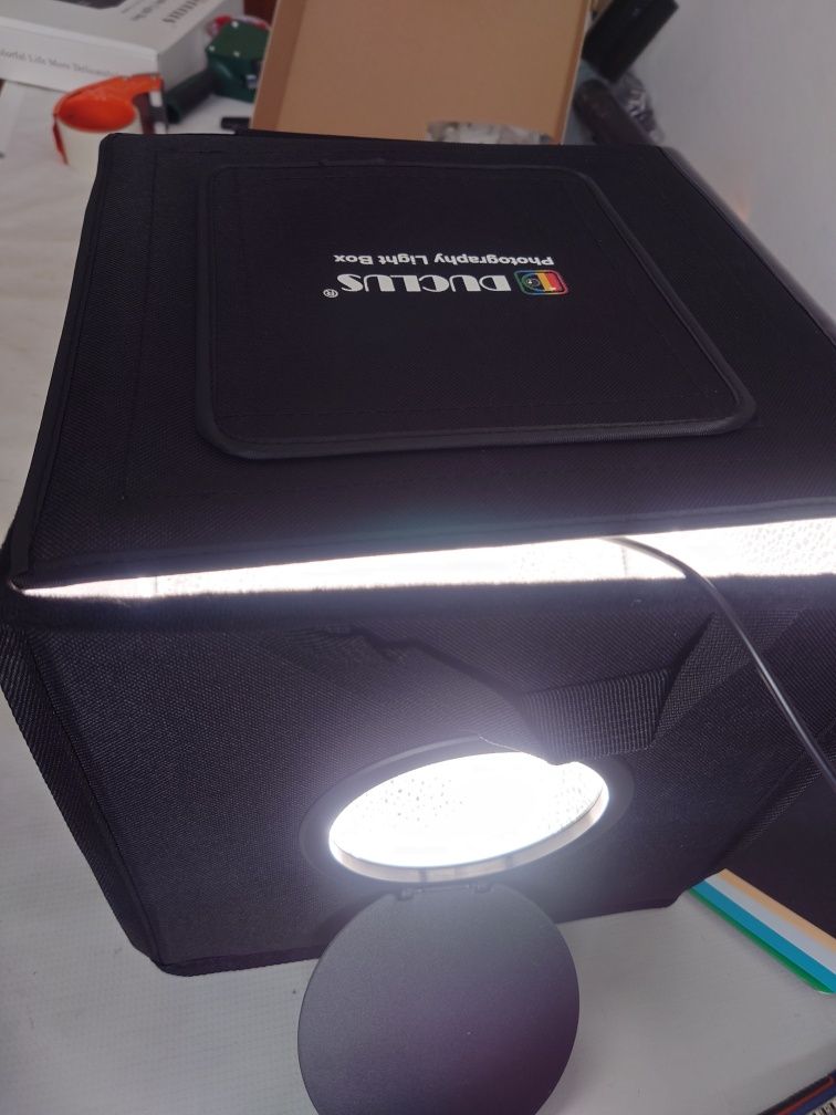 Namiot Bezcieniowy 25x25x25 Fotograficzny FotoBox 6x Tło Składany