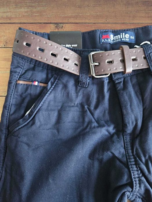 Ocieplane spodnie dla chłopca granat 7-8 lat