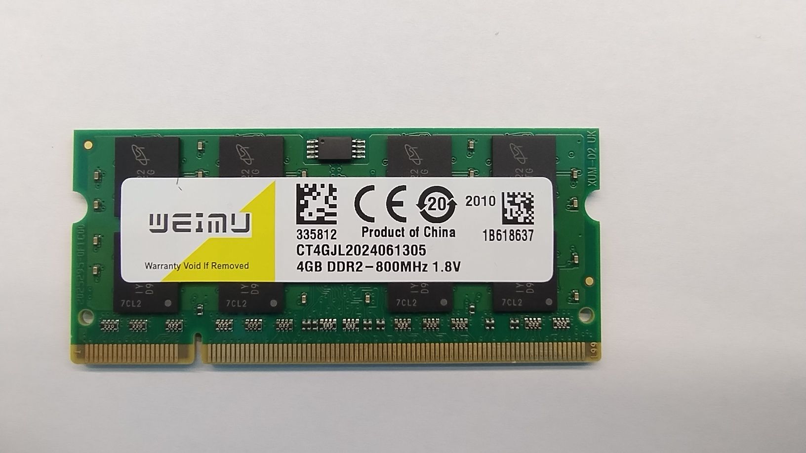 Оперативна пам'ять для ноутбука SODIMM DDR2 4Gb 800MHz PC2-6400