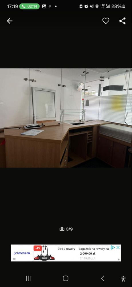 Zabudowa banku kantor jubiler lombard meble pancerne szyby