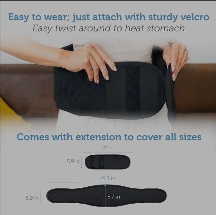 Pas Grzewczy Przeciw Bólom Pleców Poduszka Rozgrzewająca z Masażem