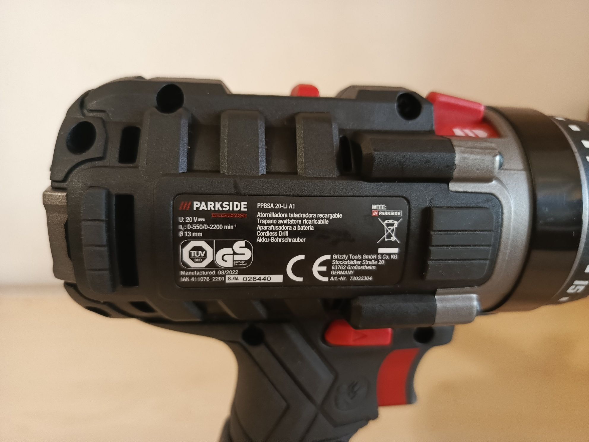 Безщітковий шуруповерт PARKSIDE PERFORMANCE PPBSA 20-LI A1 20V/150Nm