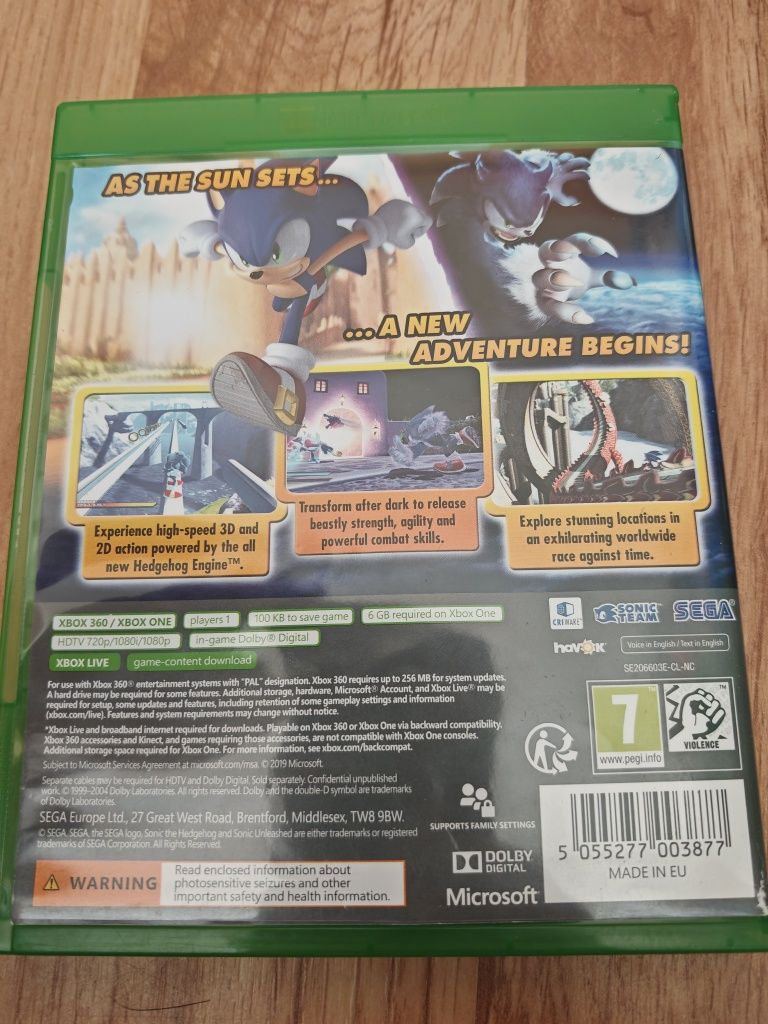 Sonic unleashed xbox 360  one s x series