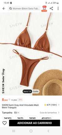 Bikini e chinelos novos com etiqueta