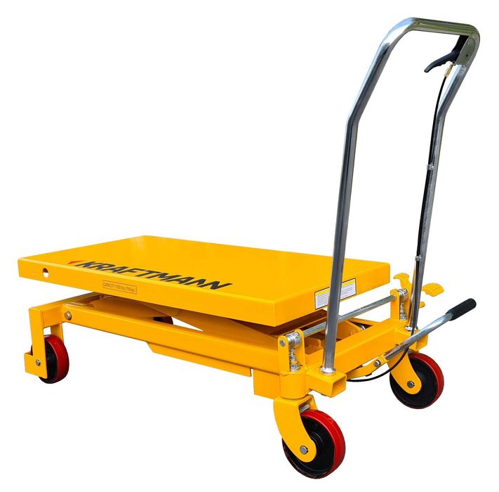 WÓZEK Nożycowy platformowy PODNOŚNY STÓŁ hydrauliczny 100x51cm 750kg