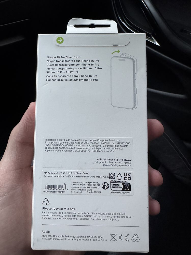 Apple Clear Case iPhone 16 Pro