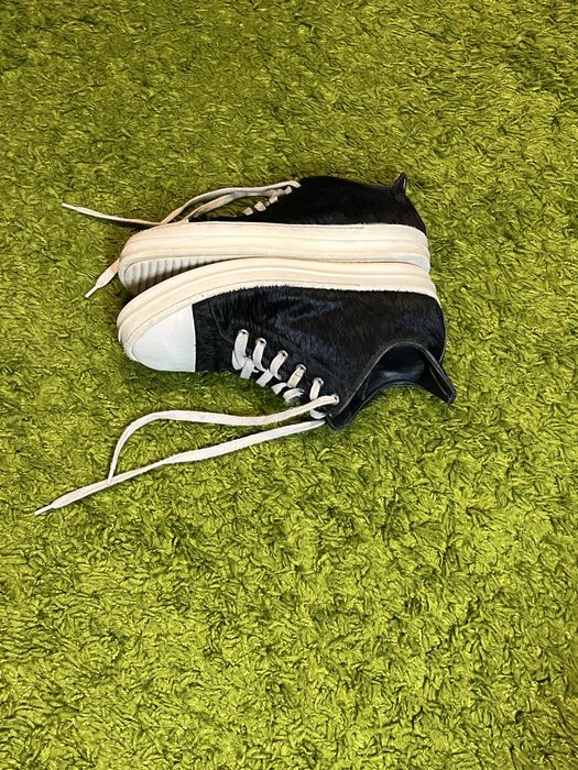 Rick owens ramones low pony hair black,archive,opium,ріки,рік овенс