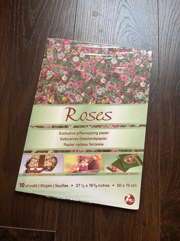 Roses dekoracyjny kolorowy papier do pakowania prezentów róża róże