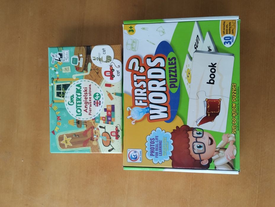 Gra loteryjka Angielski pierwsze słowa+ Puzzle Angielski pierwsze słow