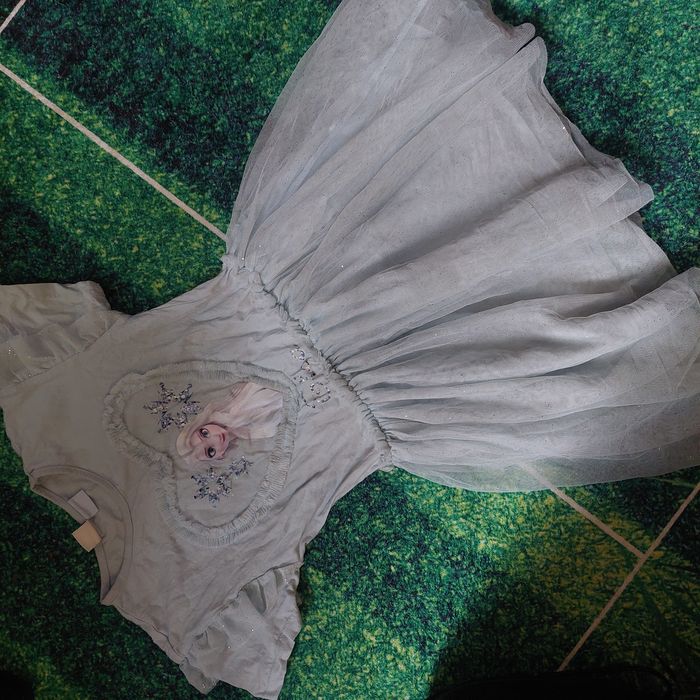 Sukienka Elsa frozen disney 128-134cm karnawał tiul brokat kostium