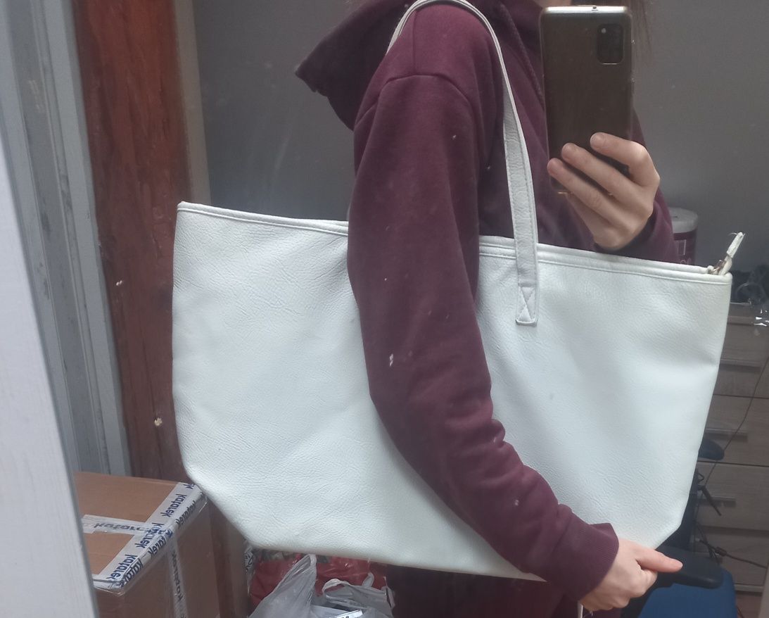 Bardzo duży shopper torba na suwak Atmosphere