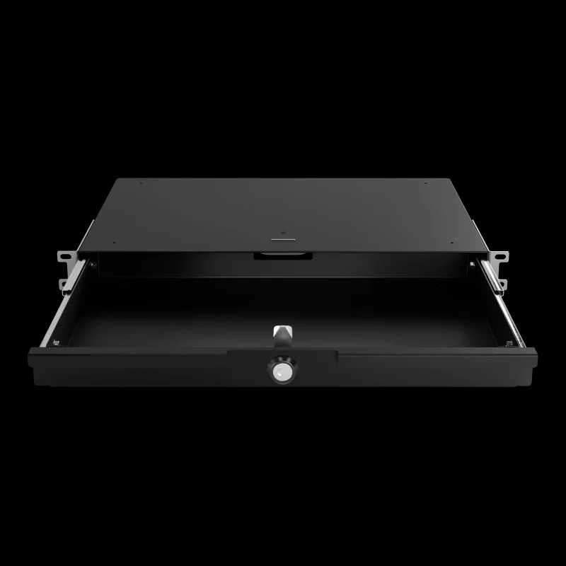 NOWA Szuflada Rack 19" 1U 270 mm do szafy czarna [STALFLEX] [FV 23%]