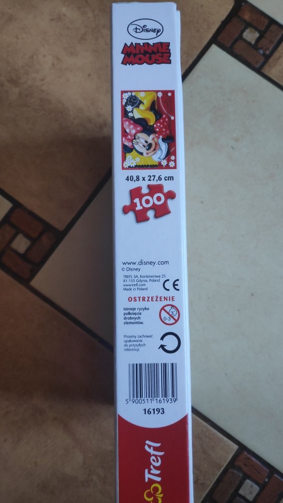 Puzzle myszka Minnie Mouse, 100 el.