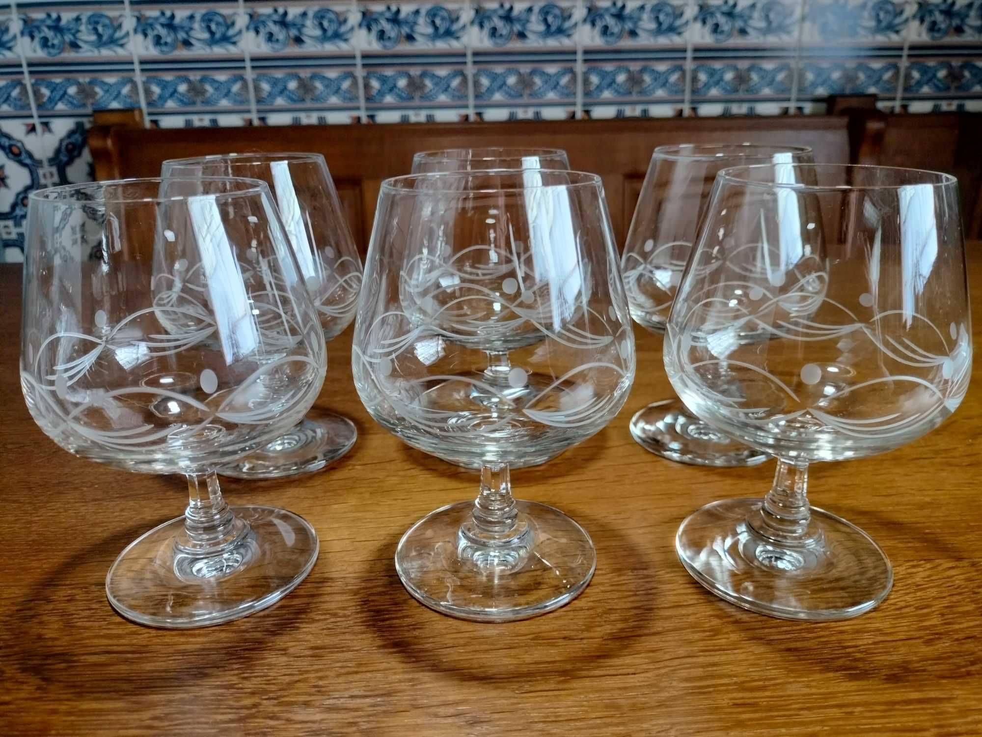 6 Lindíssimos Copos Clássicos de Conhaque/Brandy grandes