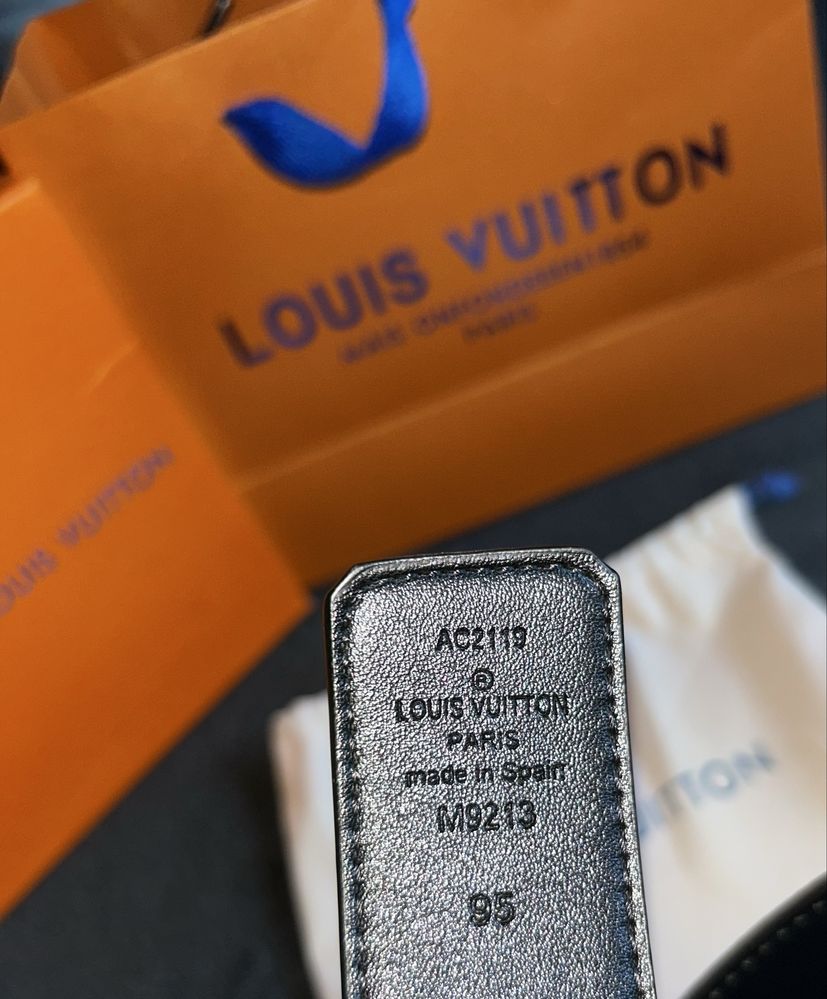 Pasek czarny Louis Vuitton