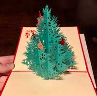 Prezent kartka 3D Boże Narodzenie Choinka