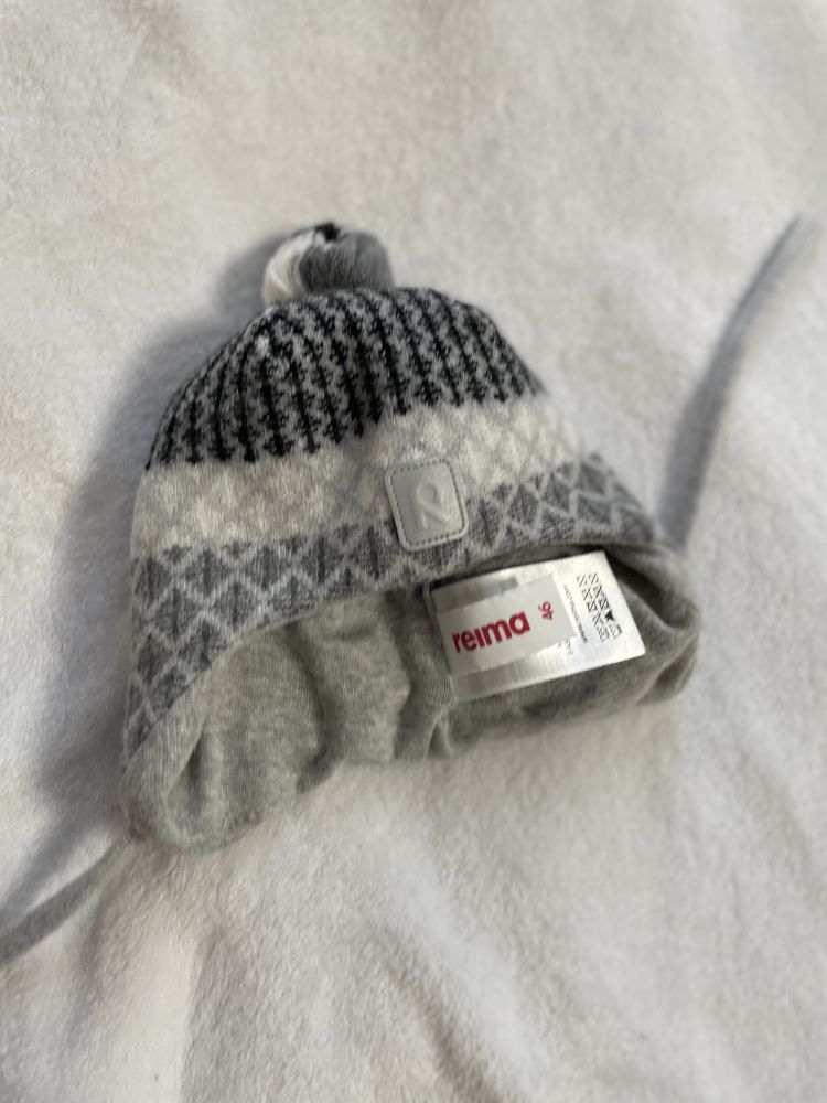 Зимова вовняна шапка Reima (Фінляндія) флісова подкладка 46 розмір 0-1