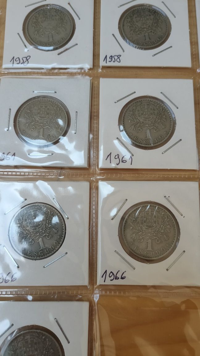 Moedas de 1 escudo vários anos