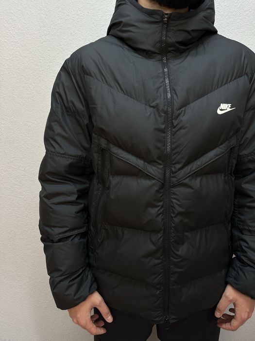Куртка Пуховик Nike Storm-Fit Primaloft Чорна З Капюшоном На Зиму