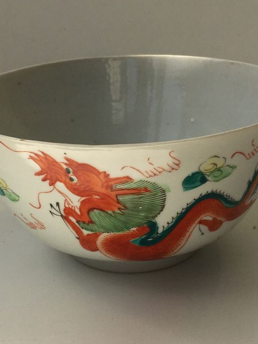 Taça chinesa porcelana, sec. XIX