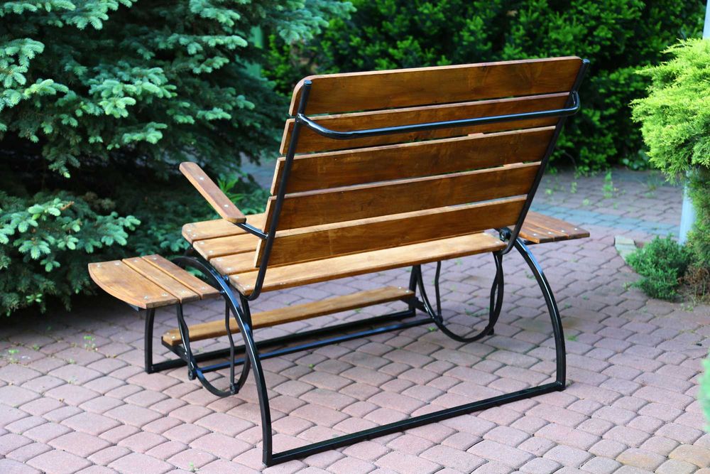 Bujak na łożyskach, drewniany z metalowym stelażem