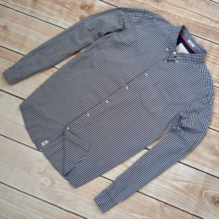 Lager 157 Tailored Fit Modna Koszula Męska w Kratkę Bawełna Rozmiar L