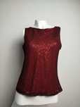 Y2K Vintage Avant Garde Sequin Red Top