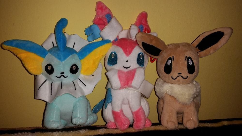 Maskotki Pokemon - Vaporeon, Sylveon, Eevee, Snorlax