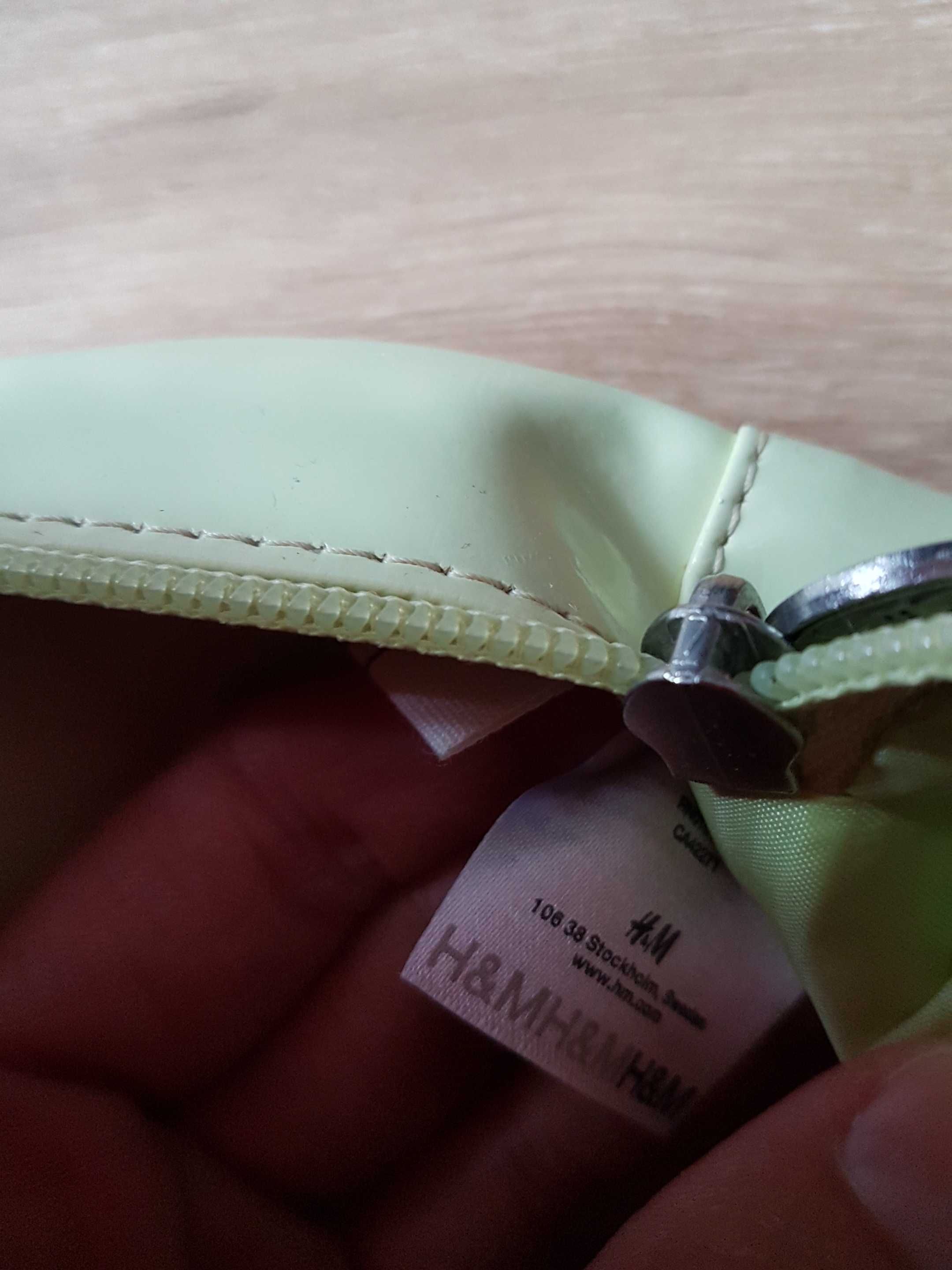 H&M lakierowana torebka do ręki z kotkami brokat Sweet Kittens