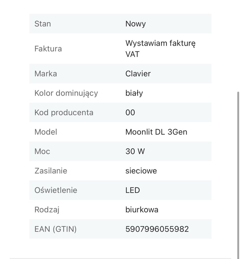 Lampa kosmetyczna do manicure Clavier Moonlit DS 3Gen 25 W biały