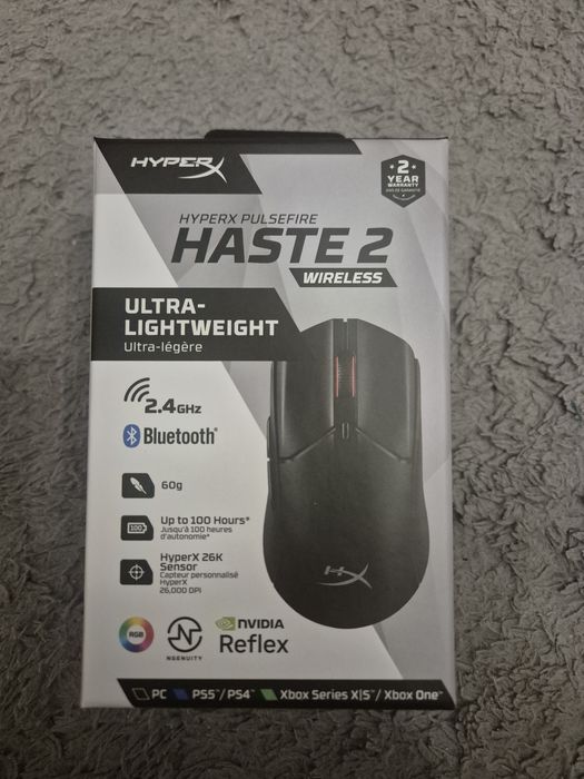 Myszka gamingowa bezprzewodowa Hyperx pulsfire haste 2 wireless nowa