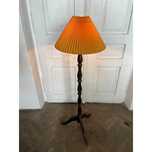 Stojąca lampa z abażurem z harmonijką lata 80te