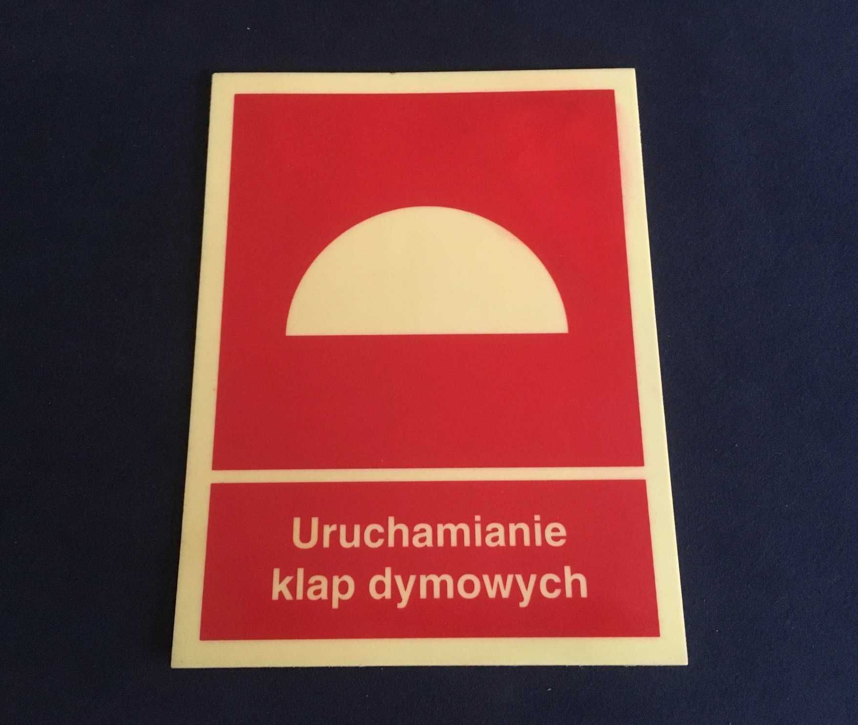 Tabliczka Znak Przeciwpożarowy Uruchamianie Klap Dymowych 15 x 20 cm